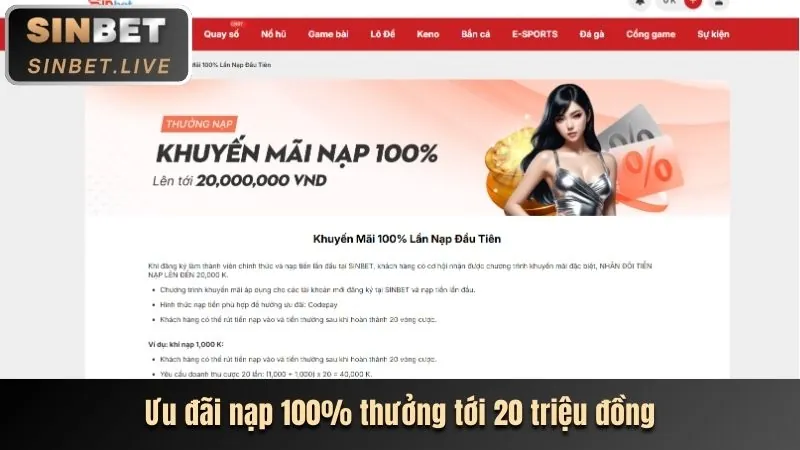Cơ chế hoàn trả 1888v khuyến mãi